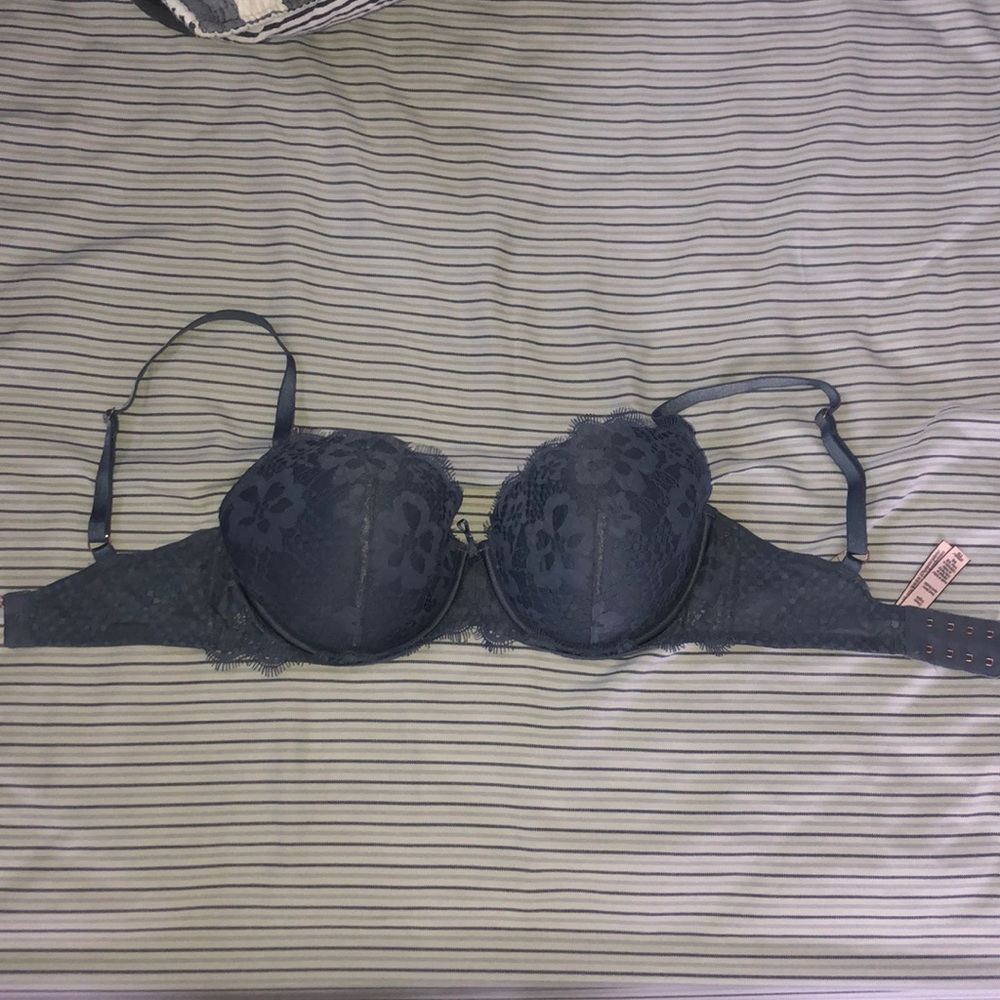 Blue Lined Demi Bra